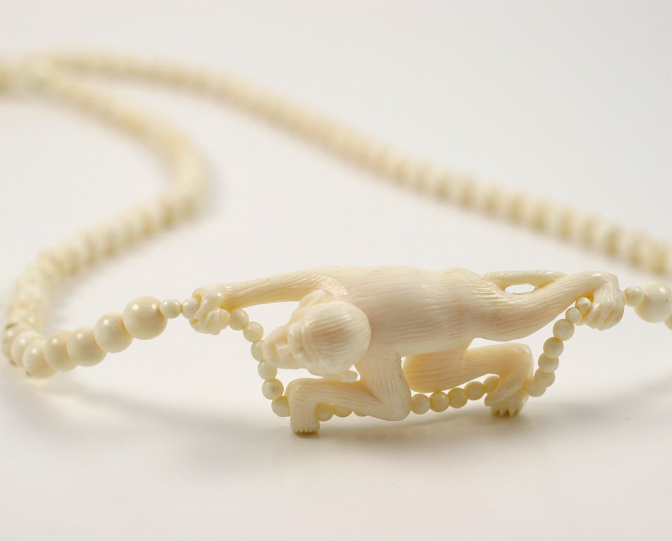 ivory carved necklace