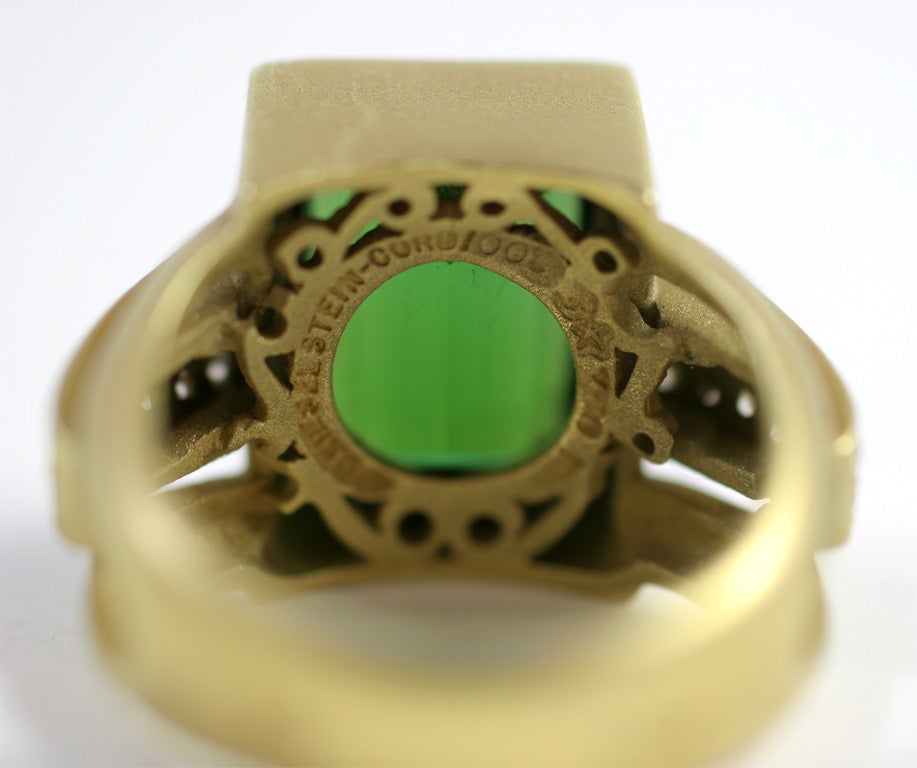 18kt  Yellow Gold Kieselstein-Cord Tourmaline & Diamond Ring 7