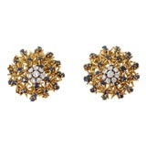 Earrings in Gold, Sapphire and Diamonds Earrings in Gold, Sapphire and Diamonds