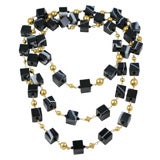 Art Deco Inspired Cube Necklace