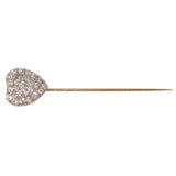 Antique Victorian Heart Stickpin, 1.15 Carats, 
VS-SI

