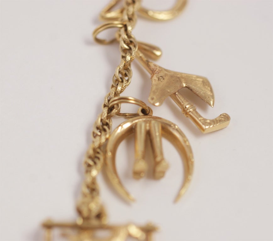 Highly Unusual and Collectible Equestrian Charm Necklace 4