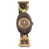 Unusual Ebony and Gold Watch by Mauboussin