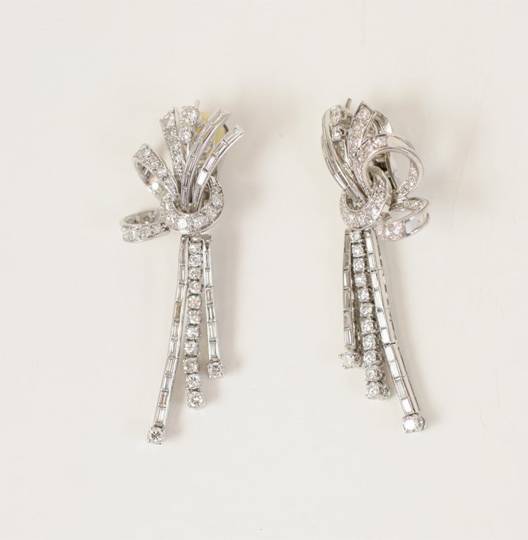 Women's Fanciful Bow Drop Earrings For Sale