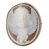 Exquisite Victorian Shell Cameo Brooch