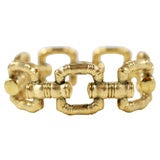 18kt Yellow Gold Faux Bamboo Bracelet