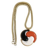 Mint 1960's Lanvin 'Yin-Yang' Pendant Necklace