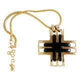 Magnificant 60's Lanvin Cross Pendant Necklace