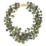 Green Tourmaline wreath Necklace