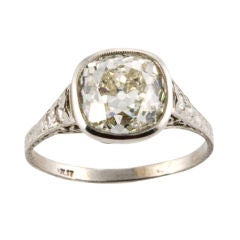 Edwardian cushion cut engagement ring