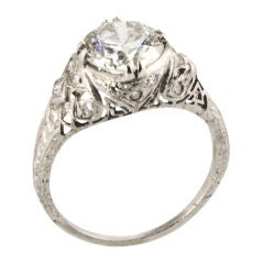 Vintage Edwardian diamond filigree ring