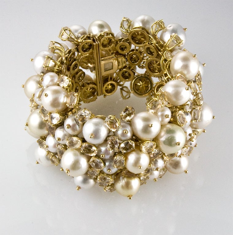Pearl Bracelet by Tony Duquette For Sale 2