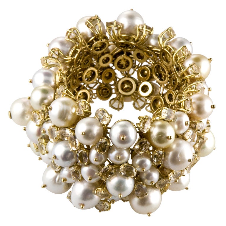 Pearl Bracelet by Tony Duquette For Sale
