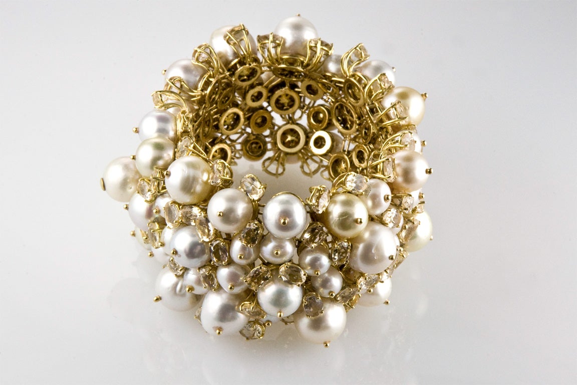 Pearl Bracelet by Tony Duquette For Sale 3