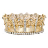 Vintage Diamond Crown Bangle