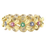 1980
s, Diamond
Gem Flower Bracelet, 18kt 1980
s, Diamond
Gem Flower Bracelet, 18kt
