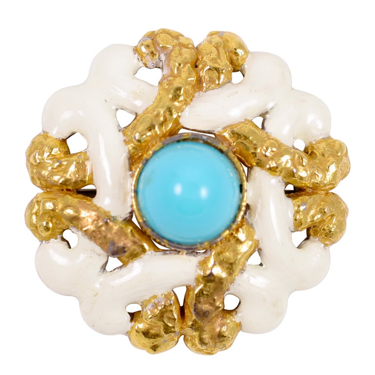 K.J.Lane "Turquoise" Brooch or Pendant