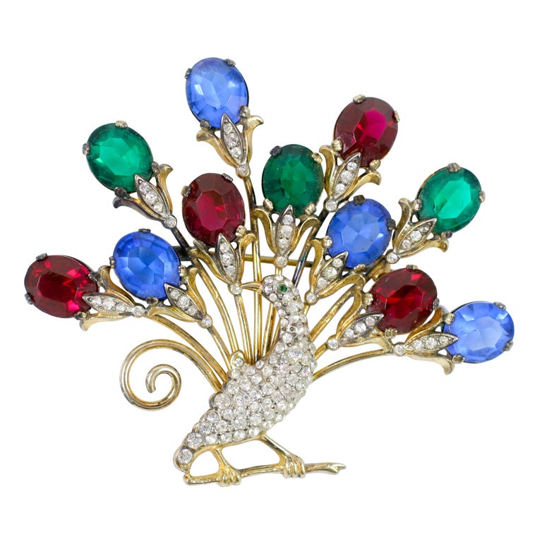 Peacock Brooch