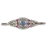 Russian Flexible Sapphire Diamond & Ruby Bracelet 2