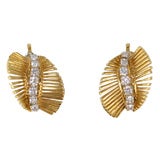 Tiffany & Co 18kt Yellow Gold , White Gold & Diamond Earings