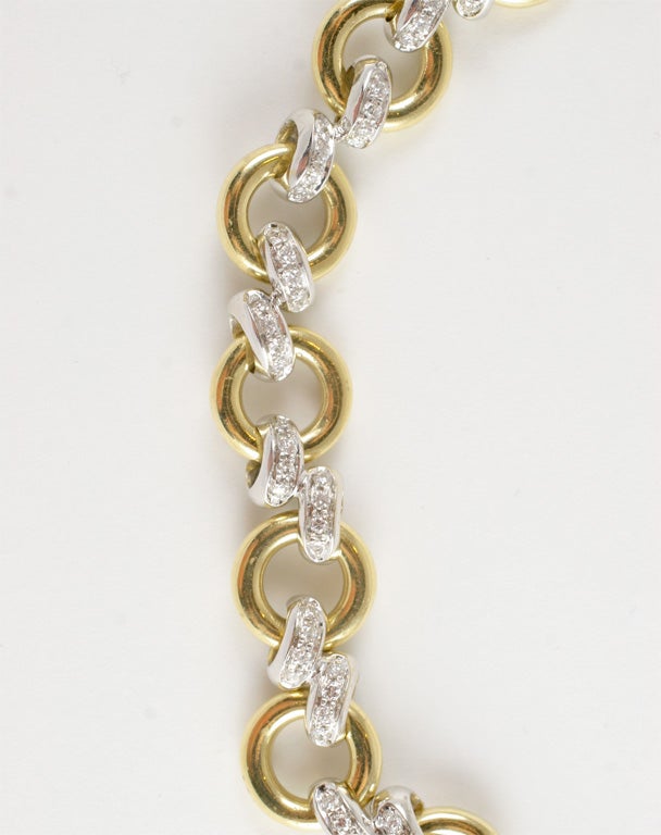 Women's 18kt Yellow Gold & Diamond Necklace