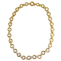 18kt Yellow Gold & Diamond Necklace 3