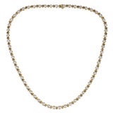 Vintage French Diamond Bezel Necklace