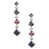 Spinel and Diamond Earrings