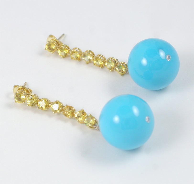 Sleeping Beauty Turquoise Earrings