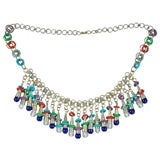 Exotic Silver Tone Beaded Necklace 2