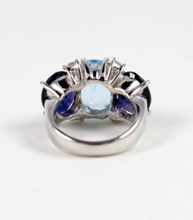 iolite rings white gold