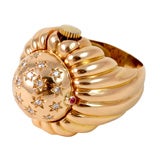 Beautiful Gold and Diamond Watch Ring Beautiful Gold and Diamond Watch Ring