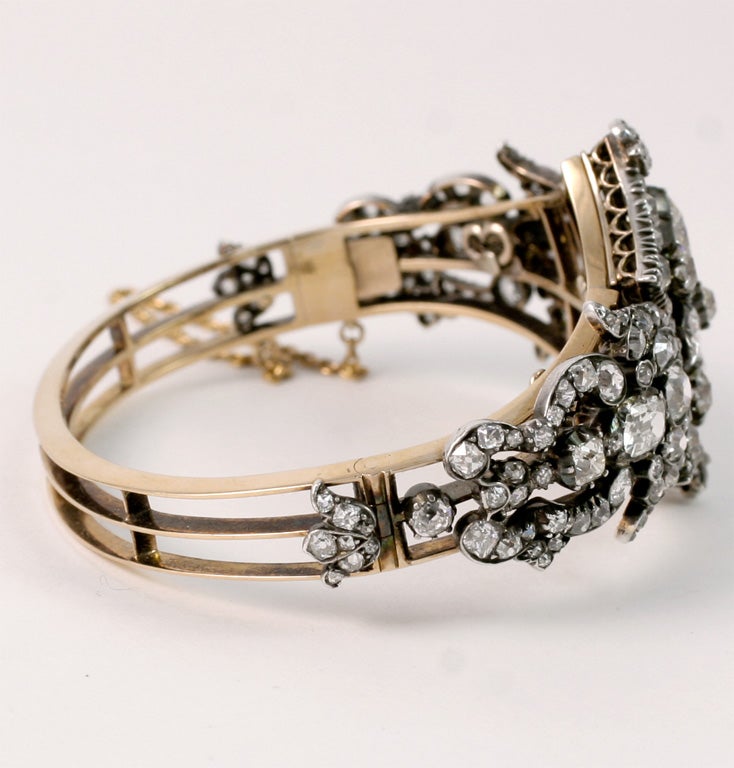 Women's Incredible Victorian Diamond Bracelet With Tiara Attachment For Sale