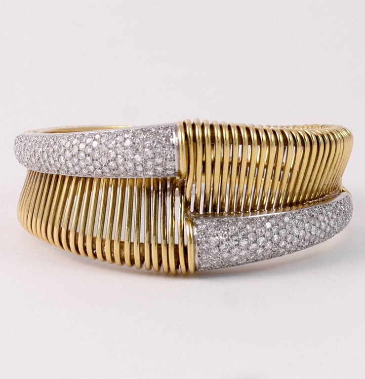 Gorgeous 1950's Gold and Diamond Bracelet