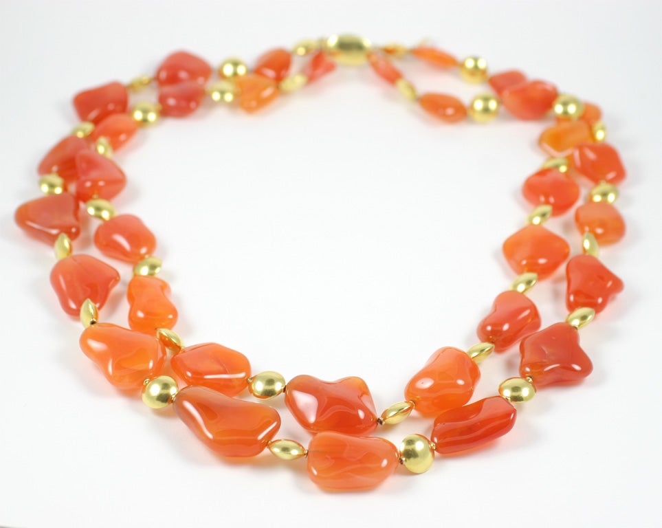 Carnelian Cloud Necklace In Excellent Condition In Fifth Avenue, NY