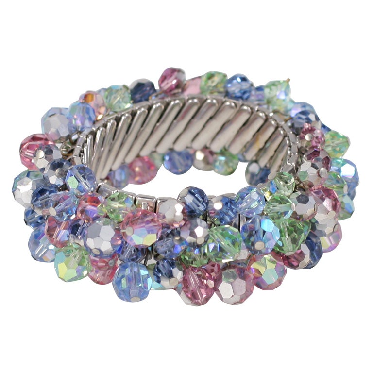 Stretch Bracelet with Crystal Beads