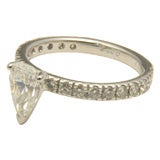 Elegant Pear Shaped Diamond Ring