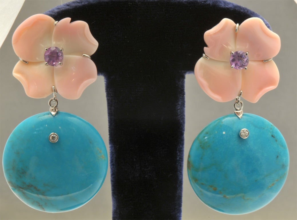 Shell flower earrings
