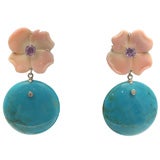 Shell flower earrings