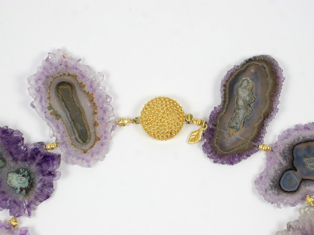 Amethyst Oyster Necklace In New Condition For Sale In Fifth Avenue, NY