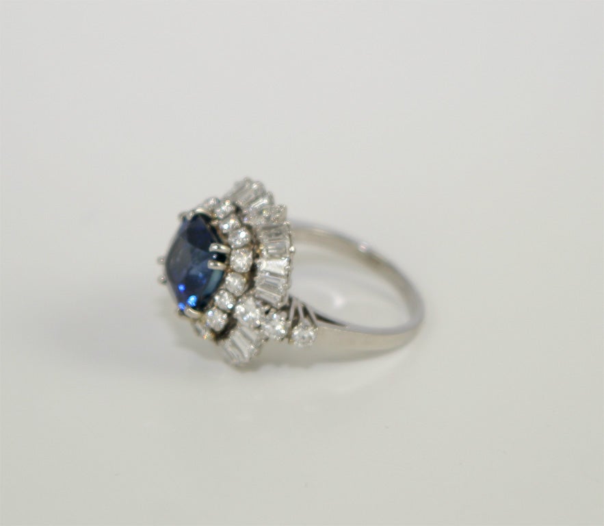 Sapphire & Diamond Cocktail ring 1