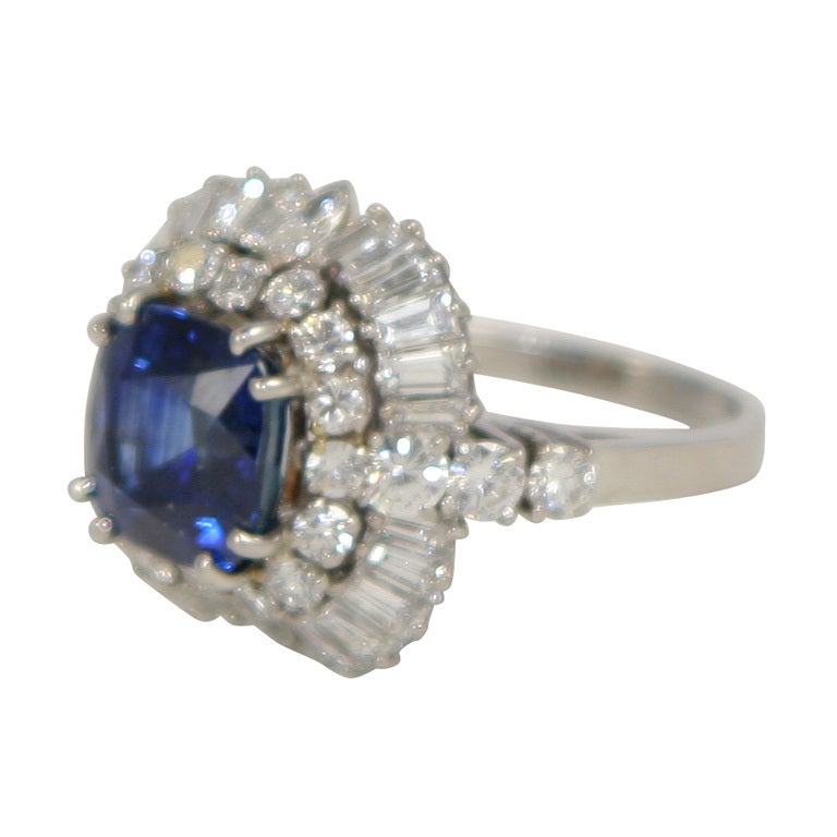 Sapphire & Diamond Cocktail ring