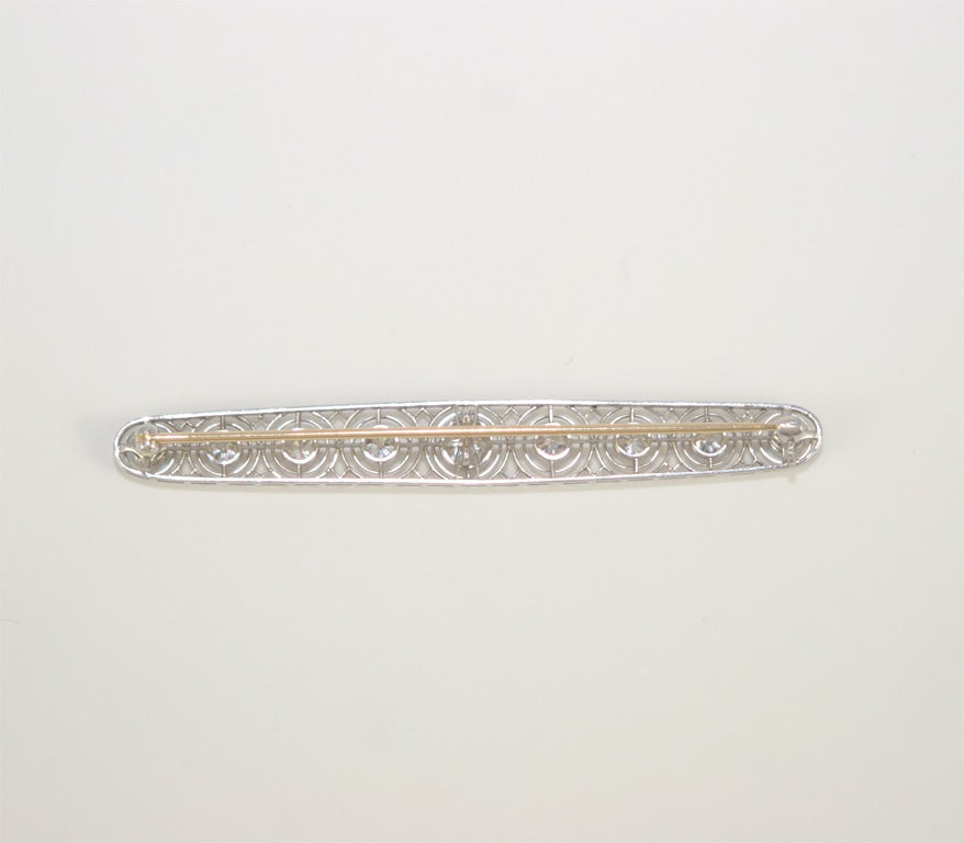 Concentric Circle Bar Brooch For Sale 1