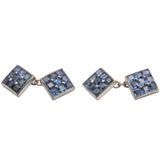 Sapphire Art Deco Cufflinks