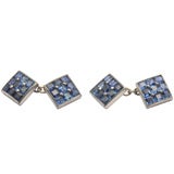 Sapphire Art Deco Cufflinks Sapphire Art Deco Cufflinks