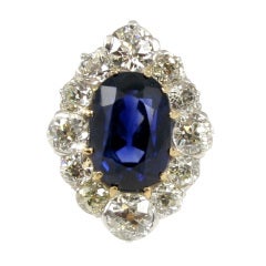 Sapphire & Diamond Cocktail Ring