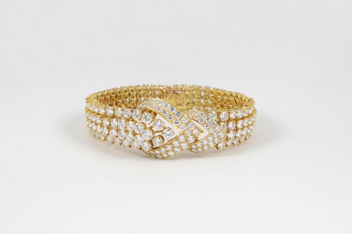 18k yellow gold & diamond bracelet