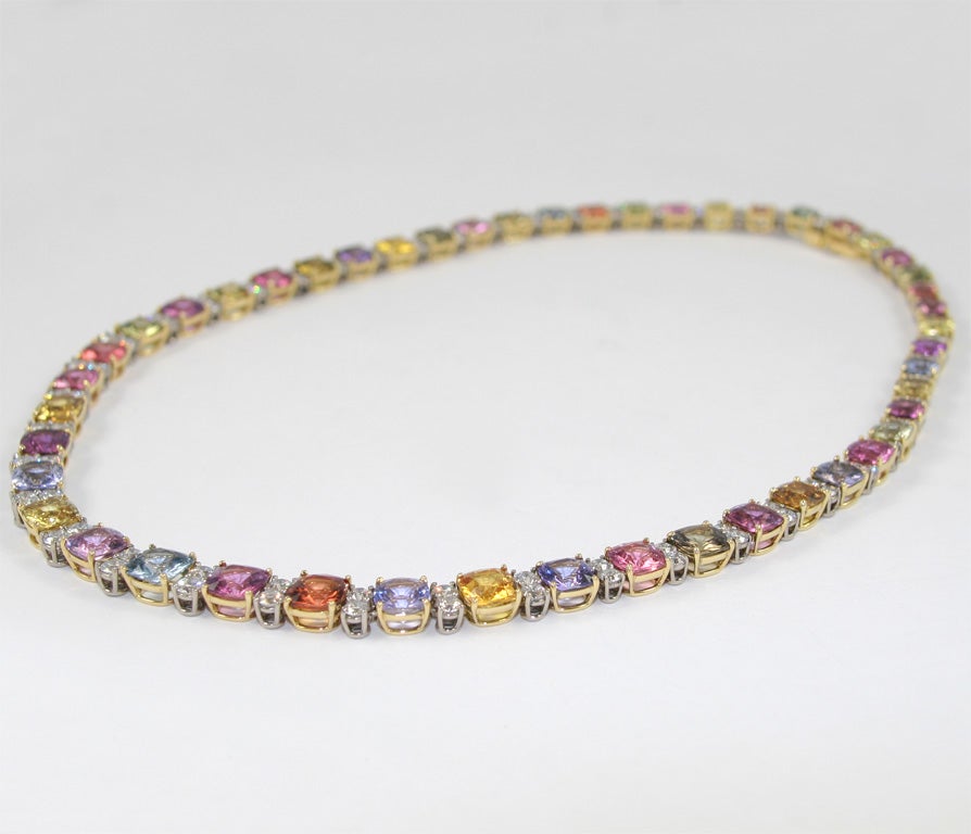 Sapphire & Diamond Necklace 1