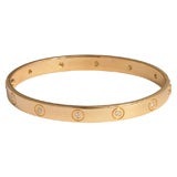 Cartier "Love" bracelet set with diamonds in each screw