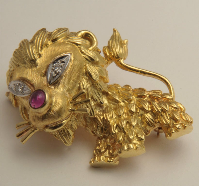 "Friendly Lion" Brooch